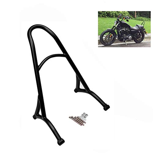 Baohatsu ハーレー用 リア バックレスト 振れ止め ショートシーシーバー 04-16年 スポーツスター XL 883 1200モデル適用 ブラック