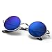Menton Ezil Unique Blue Mirrored Color Lenes John Sunglasses Polarized for Men Women Glass Driving Outdoor UV400