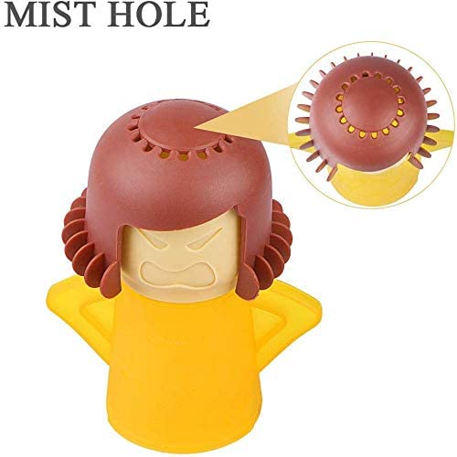 Angry Mama Microwave Cleaner, Microwave Oven Steam Cleaner, Angry Mom Steamer Cleaning Crud Easily in Minutes, Steam Cleans and Disinfects with Vinegar and Water for Kitchen