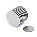 Powerful Neodymium Disc Magnets (10 Pack) Strong N45 Rare-Earth Metal Multi-Use for Fridge, DIY, Building, Scientific, Craft, and Office Magnets