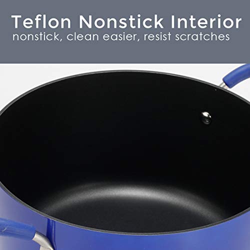 Momscook Stockpot 5Quart Covered Dutch Oven, Classic Brights Hard