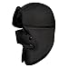 LETHMIK Winter Trapper Ushanka Hat Unisex Faux Fur Waterproof Hunting Hat with Breathable Mask Black