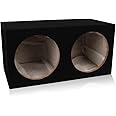 BELVA MDFD12 Dual 12-inch Car Subwoofer Box Sealed 3/4-inch MDF Prelined Polyfil