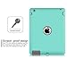 BENTOBEN Compatible with iPad 2 Case,iPad 3 Case,iPad 4 Case, Heavy Duty Shock-Absorption/High Impact Resistant Hybrid Three Layer Armor Full Body Protective Cover for iPad 2/3/4 Retina (Cyan&Grey)