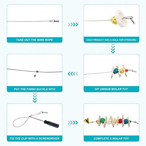 S-Mechanic 40 Pieces Parrot DIY Chew Toys Set,Parrots Beak Parts a Unique Creative Craft Chewing Toys Suitable for Parakeet,Conures, Mini Macaw, Lovebirds,Finch Chewing and Playing (Style-1)