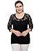 Chicwe Women's Plus Size Stretch Smitten Casual Lace Top