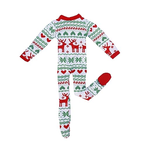 E-TING Santa Clothes Onesie Pajamas PJs Nightgown for elf Doll Christmas Accessories Clothes (Christmas Reindeer)