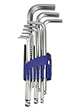 9 Pcs Long Arm Ball Hex Key Wrench Set Inner Hexagon Spanner Bicycle Repair Tools