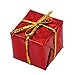 UINKE Assorted Colors Miniature Gift Boxes Shiny Foil Colorful Square Small Boxes for Christmas Tree Decorations, Set of 12