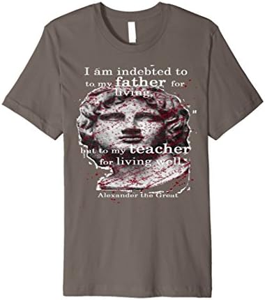 Men's Calvin Mira T shirt Alexander the great t shirt Living Well Large Asphalt
