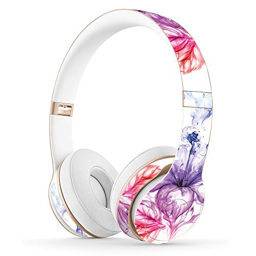 MasiBloom Creative Headset Protective Sticker Cover Full Body Earphone Skin Decal for Beats Solo 2 Wireless & Solo 3 Wireless On-Ear Headphones (for Solo 2/3 Wireless, Lily- Multicolor)