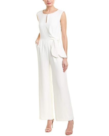 tahari jumpsuit white