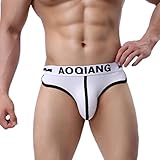 Men's Underwear,Neartime Mens Boxers Pouch Shorts Underpants Sleepwear (L, White)