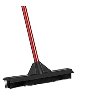 rubber broom squeegee soft bristles cleaning hair hardwood bristle pet resistant scratch edge built perfect floors clean windows water sweeping