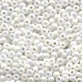 Miyuki Round Rocaille Seed Beads Size 6/0 20 Gram Tube Opaque White AB