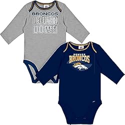 Gerber Unisex Baby NFL 2 Pack Long Sleeve Onesie