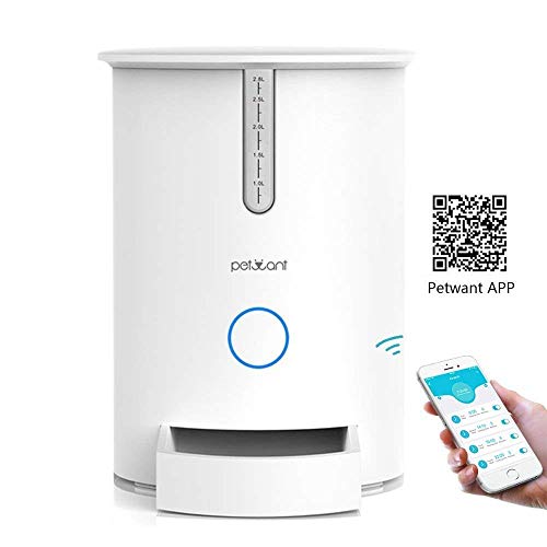 PETDIARY Cat Feeders Automatic - Food Dispenser,2018 Smart Feeder for Dogs,Cats,Wi-Fi Control Feeder, App Android iOS Cat Feeder,Portion Control