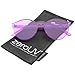 zeroUV One Piece PC Lens Rimless Ultra-Bold Colorful Mono Block Sunglasses 60mm (Purple)