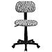 Flash Furniture Black and White Zebra Print Swivel Task Office Chair