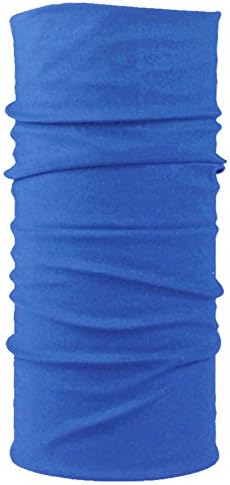 Kalily Versatile 16-in-1 Lightweight Sports &amp; Casual Solid Color Headwear Headband Bandana Neck Gaiter, Balaclava, Helmet Liner, Face Mask for Sports, Outdoor Camping, Fishing, Party etc (Ocean Blue)