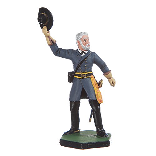 Tin Toy Soldier US Civil war Confederates General Robert Lee hand painted metal sculpture miniature figurine 54mm #5.11