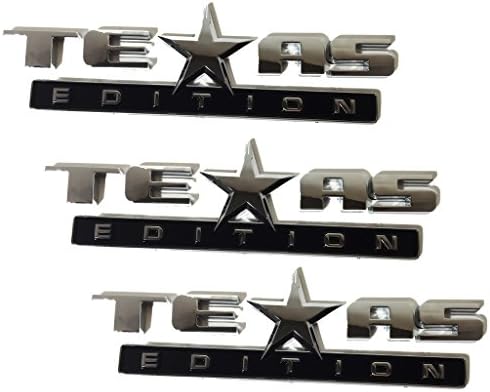X3 Chrome Texas Edition Emblem OEM Replacement For Chevrolet / Dodge / GMC Sierra / Silverado / Dakota / Ram