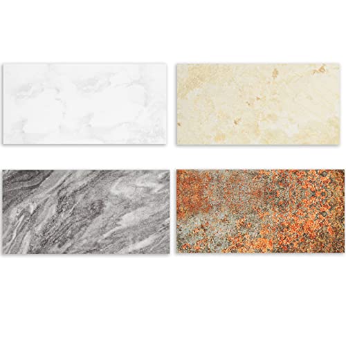 Peel and Stick Backsplash PVC Wall Tiles, 4 Inch x 8 Inch Subway Stick