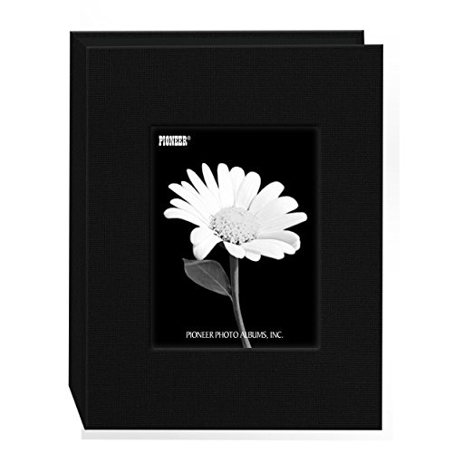 Pioneer 24 Pocket Fabric Frame Cover Photo Album, Deep Black