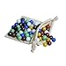 WE Games Solid Wood Chinese Checkers Set with Glass Marbles - 11.5 inches