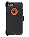 WallSkiN Turtle Series Cases for iPhone 6 Plus/iPhone 6S Plus (Only) Full Body Protection with Kickstand & Holster - Charcoal (Dark Grey/Orange)