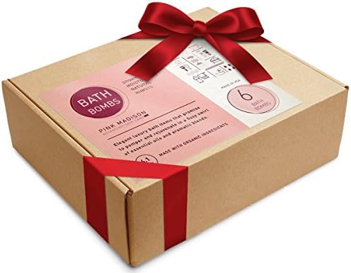 Bath Bombs Gift Set 6 Pack Ultra Lush Bath Fizzes USA Made with Organic Natural Ingredients with Shea Butter and Aromatic Oils for Moisturizing Dry Skin.