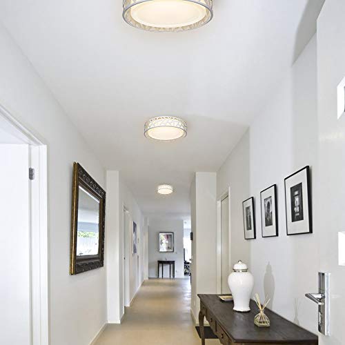 LED Flush Mount Ceiling Light, 14 Inch Dimmable Round Lighting Fixture, 20W 1400 Lumens 3000K Warm White, ETL Listed, Energy Star for Kitchen, Hallway, Bedroom, Stairways
