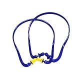 U Shape Noise Canceling Ear Plugs Hearing Protection for Shooting Headband Sleep Silicone Ear Plugs Protection Buds for Noise Reduction( Blue, Pack of 2)