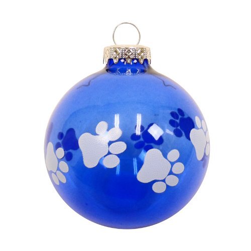 Christmas Dog Ornament Holiday Pet Ornament Dog Paw Prints