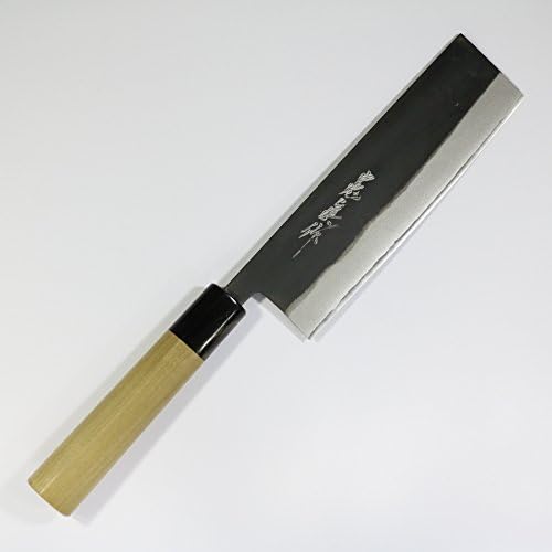 Norisada White #2 Carbon Steel Kurouchi Vegetable Knife 6.5-Inch (165mm) Magnolia Handle