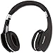 AUSDOM M07 Foldable On-Ear Wireless Bluetooth Headphones with Mic (Black)
