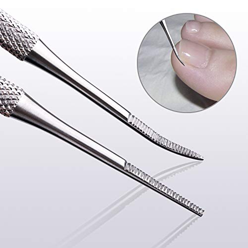 PrettyDiva Ingrown Toenail Tool - Surgical Grade Stainless Steel Toenail File and Nail Lifter Double Sided Manicure Pedicure Tool Set - Thumbnail 2