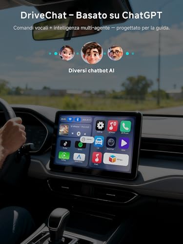 ATOTODIRECT CarPlay Wireless Android Auto AI Box Video Adapter 3 in 1 for OEM CP/AA Cable, Dual WiFi and Bluetooth IoT Hub, for Netflix/YouTube/TikTok/TF Card, DriveChat AI Voice, CB4B