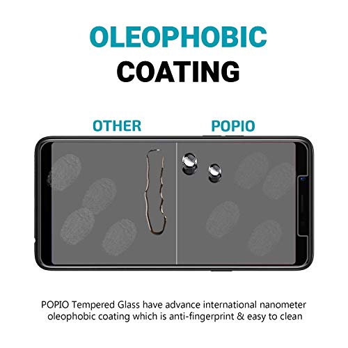 POPIO Tempered Glass for Realme 1 (Transparent) Full Screen Coverage (Except Edges), Pack of 2