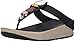 FitFlop Women's Jeweley Toe-Post Flip Flop, Black, 9 M US