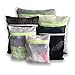6 Mesh Laundry Wash Bags-1 XL, 2 Large, 2 Medium & 1 Small for Delicates, Bra, Underwear, Lingerie, Socks, Blouse, Hosiery, Stockings - Travel Laundry Bag Black & White