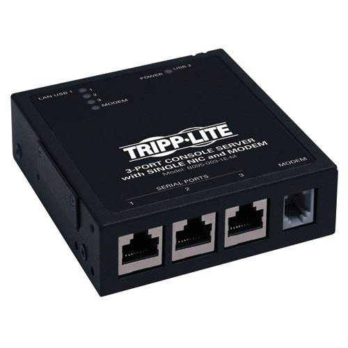 TRIPP LITE 3-Port IP Serial Console / Terminal Server with Built-in Modem TAA GSA (B095-003-1E-M)