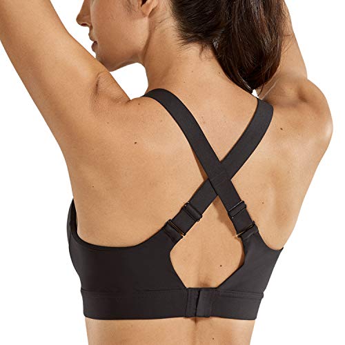 SYROKAN Women's High Impact Padded Sports Bra Full