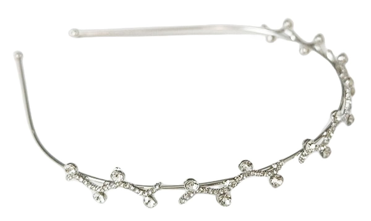 scicent Hair Bands for Women Sliver Rhinestone Hairband Crystal Diamond Headbands Fashion Pearl Head Band Bling Vintage 80s Hair Accessories for Women Girls - 23619