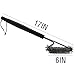 Parboo BBQ Grill Brush Cleaner,Ideal for Cleaning Char-Broil Weber Porcelain and Infrared Barbecue Grills,Stainless Steel Bristles
