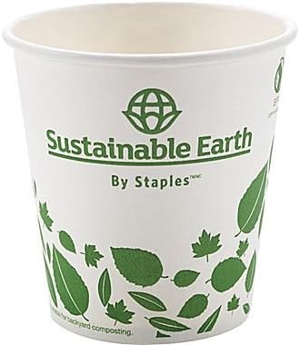 Sustainable Earth by Staples 10 oz Compostable Hot Cups, 50/Pack (SEB26218)