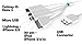 TiflTech Premium USB Cable Multifunctional 4 in 1 Universal Charger 3.3ft (1m) For iPhone 6 5 4, iPad ,Samsung Galaxy, Note 3 and most Android Smartphones , with Mini Stylus