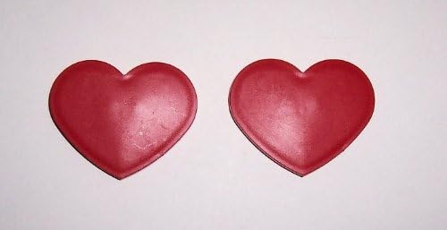 "ABC Products" -Offer is For 2 ~ Heart Shaped Strong Magnets - Use On Metal Surfaces (Bright Red Finish - Excellent For Holding photos, artwork, notes and more - Made in America)