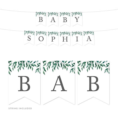 Andaz Press Personalized Natural Greenery Green Leaves Party