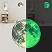 Moon Wall Decal, H2MTOOL 30cm Glow Moon Stickers for Kids Rooms Nursery Decor (Green, 30 cm / 11.8”)